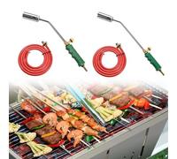Gettimore Kit de poignée de lance-flammes avec interrupteur unique, buse en acier inoxydable de 40 cm/50 cm pour brûler les poils de porc, cuisine et chauffage en plein air, interrupteur en cuivre et
