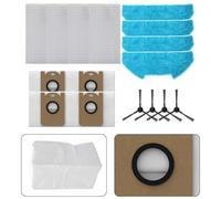 Gettimore Kit de rechange pour aspirateur robot sans fil Redkey R10, 4 filtres, 4 chiffons de balai, 4 sacs à poussière, 4 brosses latérales, accessoires compatibles pour poils d'animaux