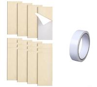 Gettimore Kit de réparation de charnière de porte comprenant 8 plaques de remplissage en bois et 16 rubans, solution simple pour fixer les trous de vis dénudés sur les portes et cadres en bois (D)