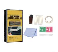 Gettimore Kit de réparation de ligne de grille de désembuage de pare-brise arrière, solution conductrice à base adhésive pour éléments chauffants de voiture cassés et rayés, compatibilité avec les