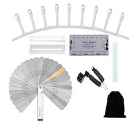 Gettimore Kit d'outils de luthier de guitare 9 pièces avec règle d'action de corde, cutter et jauges d'épaisseur pour guitare acoustique électrique et basse