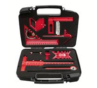 Gettimore Kit d'outils de travail du bois en alliage d'aluminium avec règle d'angle carré, tracé central et outils de marquage de disposition