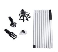 Gettimore Kit professionnel de retrait d'ampoule pour toits hauts - Fixation extensible avec poignée en silicone et tête d'aspiration pour changer la lampe en toute sécurité E27 B22 GU10 Raccords
