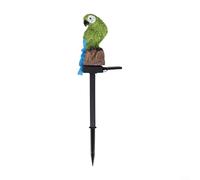 Gettimore Lampadaire solaire réaliste en résine, facile à installer, lampe de décoration extérieure pour pelouse, patio, porche, rouge (vert)
