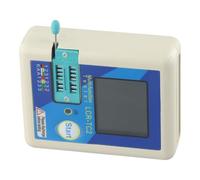 Gettimore LCR-TC2 Testeur de transistor multimètre avec étalonnage automatique, testeur de diode MOS/PNP/NPN portable pour tube à effet de champ, 150 x 100 x 40 mm, bleu + blanc