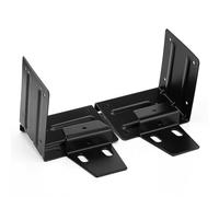 Gettimore Lot de 1 équerres d'angle pour meubles en fer de 3 mm d'épaisseur - 10 x 8 cm - Noir/blanc - Pour raccordement en bois et renfort triangulaire