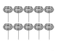 Gettimore Lot de 10 boîtes d'engrais en acier inoxydable pour bonsaï, outil de jardinage résistant aux intempéries avec livraison ciblée de nutriments, petite taille 4,72 × 1,9 cm, grande taille 5,77