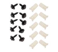Gettimore Lot de 10 écrous et vis expansibles pour Ford Transit Connect, Sierra pour MK1, Escort 95-2001, Focus 98-2005, Fiesta ST150-10 avec plastique et clips métalliques compatibles avec pare-brise