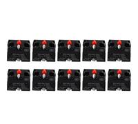 Gettimore Lot de 10 interrupteurs à bouton-poussoir XB2-BE101C/XB2-BE102C, bloc de contact, momentané, 10 A 600 V, montage encliquetable avec bornes à vis, résistant aux vibrations, 1 million de