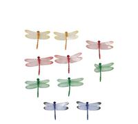 Gettimore Lot de 10 piquets de décoration de jardin en PVC coupe-vent pour cour, parterres de fleurs et vases intérieurs, couleur aléatoire