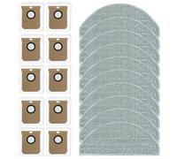 Gettimore Lot de 10 serpillères et sacs à poussière de rechange pour aspirateur Hoover HG4 Hydro Pro, chiffons en microfibre et sacs filtrants en papier, pour le nettoyage de la maison