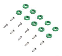 Gettimore Lot de 10 vis d'espacement M6 en acier inoxydable avec rondelles pour installation de couvercle de batterie de plaque d'immatriculation Fender (vert)