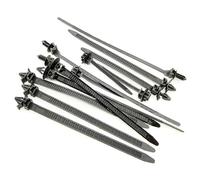 Gettimore Lot de 100 attaches de câble en nylon pour harnais de voiture - 5 styles, 20 pièces de chaque, attaches compatibles avec les bandes à clip de fermeture éclair