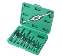 Gettimore Lot de 11 extracteurs de vis cassées de 3 à 10 mm, jeu de clés à tarauds HSS et pour une utilisation automobile