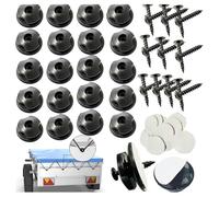 Gettimore Lot de 15 crochets de coffre de voiture - Crochets pour filet de rangement de bagages avec vis, fixations en plastique noir pour bâche de remorque