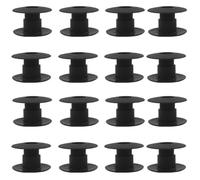 Gettimore Lot de 16 roulements de baby-foot de rechange pour baby-foot, roulements à poignée en plastique avec structure filetée, 48,5 mm de diamètre, 15,8 mm de diamètre intérieur, noir