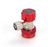 Gettimore Lot de 2 adaptateurs de coupleur rapide AC R134a, connecteurs haute basse pression rouge et bleu avec raccord de 6,35 mm pour réparation automobile