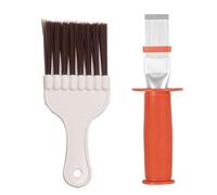 Gettimore Lot de 2 brosses de nettoyage en acier inoxydable pour radiateur, échangeur de chaleur, évaporateur, réfrigérateur