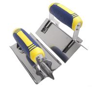 Gettimore Lot de 2 coupe-bordures en acier inoxydable résistant à la rouille pour la finition du plâtre, du ciment et des étapes de façonnage (externe + tranchant)
