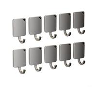 Gettimore Lot de 2 crochets magnétiques en métal pour réfrigérateur et cuisine - Prise en main magnétique robuste sans perçage - Économie d'espace - Gris - Lot de 2 (10 pièces)