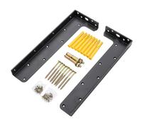 Gettimore Lot de 2 équerres triangulaires robustes en acier de 3,5 mm pour étagères et meubles, capacité de charge de 350 kg, coins arrondis