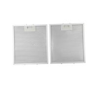 Gettimore Lot de 2 filtres en maille métallique pour hotte aspirante, filtre à graisse aluminisée à 5 couches, compatible avec la plupart des hottes, argenté 305 x 267 x 9 mm