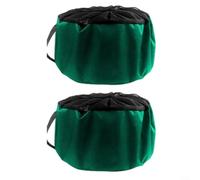 Gettimore Lot de 2 grands sacs de rangement imperméables et respirants pour jardin, camping-car, remorque, gestion des câbles, 46 cm, diamètre 26 cm, hauteur (vert)