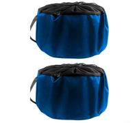 Gettimore Lot de 2 grands sacs de rangement imperméables et respirants pour jardin, camping-car, remorque, gestion des câbles, 46 cm, diamètre 26 cm, hauteur (bleu)