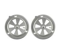 Gettimore Lot de 2 grilles d'aération de rechange en acier inoxydable pour grille d'aération de barbecue avec trou réglable, 9,5 x 9,5 x 3 cm