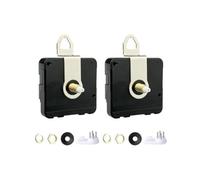 Gettimore Lot de 2 mécanismes d'horloge à quartz silencieux pour réparation d'horloge murale DIY axe 13-31 mm Noir