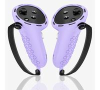 Gettimore Lot de 2 poignées de manette multicolores en silicone Meta 3 et 2, housses de protection antidérapantes avec sangles de phalanges