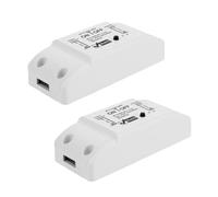 Gettimore Lot de 2 prises télécommandées WiFi avec planification, compte à rebours et chronométrage en boucle via l'application EWELINK, blanc