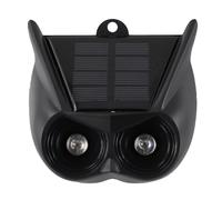 Gettimore Lot de 2 répulsifs à énergie solaire avec lumière clignotante - Sirène extérieure infrarouge pour chats, écureuils, rats - Résistant aux intempéries - Étanche - Pour jardin