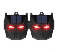 Gettimore Lot de 2 répulsifs à énergie solaire pour animaux avec détecteur de mouvement résistant aux intempéries avec lumière rouge clignotante pour jardin, allée, cour