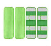 Gettimore Lot de 2 serpillères réutilisables en microfibre pour balai Swiffer XL, 45 x 15 cm, recharges lavables pour nettoyage humide et sec sur bois dur stratifié, vert
