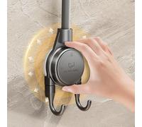 Gettimore Lot de 2 supports de pommeau de douche réglables avec ventouse et crochet, rotation murale pour salle de bain