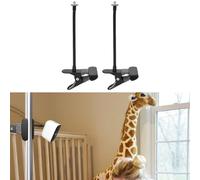 Gettimore Lot de 2 supports flexibles pour appareil photo EufyCam 2C/2C Pro/3/3C et Ring Cameras, 18 x 25 x 8 cm, col de cygne en métal avec trou de vis de 35,6 cm, installation sans outil