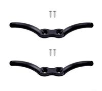 Gettimore Lot de 2 taquets de quai de bateau avec corde en acier inoxydable 316 pour kayak, camping, auvent, bâche, noir argenté