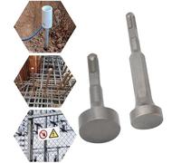 Gettimore Lot de 2 tournevis de tige de terre pour tige SDS Plus, lot de 2 forets en acier forgé robuste avec 35 mm de diamètre, 85 mm et 150 mm de longueur pour poteaux de clôture et installation de