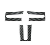 Gettimore Lot de 3 housses de volant intérieures en fibre de carbone pour Ford Mustang 2005-2009, imperméables et résistantes aux hautes températures