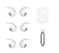 Gettimore Lot de 3 paires de crochets d'oreille en silicone pour Galaxy Buds 4/4 Pro, embouts antidérapants avec ajustement sûr, doux et confortable, pour la course à pied, l'entraînement (blanc)
