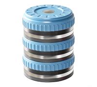 Gettimore Lot de 3 piluliers magnétiques empilables avec couvercle rotatif résistant à l'humidité, portable et multifonction avec autocollants, couleurs assorties (bleu)
