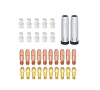 Gettimore Lot de 32 embouts de buse M8 0,8 mm pour torche de soudage MB-36KD MIG/MAG, gobelets de buse de gaz en cuivre avec support, compatibles avec équipement de soudage MB36KD