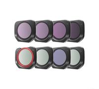 Gettimore Lot de 4/6/8 filtres UV ND CPL pour Insta360 pour Luna for Pro | ND CPL UV Essential pour un ensemble polyvalent, verre HD enduit, transmission maximale de la lumière, cadre en métal robuste