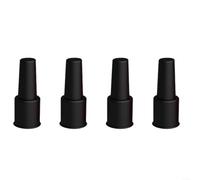 Gettimore Lot de 4 bouchons de vin réutilisables en silicone, multicolores pour bouteille de vin pour boissons de champagne, anti-fuite, fermeture hermétique, passe au lave-vaisselle (noir)