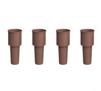 Gettimore Lot de 4 bouchons de vin réutilisables en silicone, multicolores pour bouteille de vin pour boissons de champagne, anti-fuite, joint hermétique, passe au lave-vaisselle (marron)