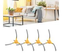 Gettimore Lot de 4 brosses latérales de rechange pour aspirateur robot MEDION S12SW MD20041 MD19601 avec fonction d'essuyage, durable pour un nettoyage efficace des coins et des bords, facile à