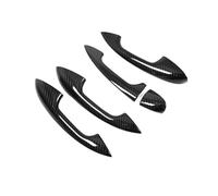 Gettimore Lot de 4 enjoliveurs extérieurs noirs pour poignée de porte - W205 - Classe et (2015-2021) - ABS pour plastique, auto-