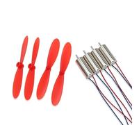 Gettimore Lot de 4 mini moteurs CC sans noyau avec hélices de 46 mm résistantes à la chaleur pour hélicoptère RC