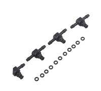 Gettimore Lot de 4 raccords de tuyau de retour d'injecteur T & L pour systèmes de rails communs, adaptateur de ligne de carburant en plastique avec joint d'étanchéité pour anneau, design de clapet